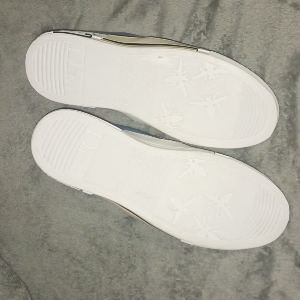 Dior Blue Canvas Sneakers with White Accents - Picture 2 of 7